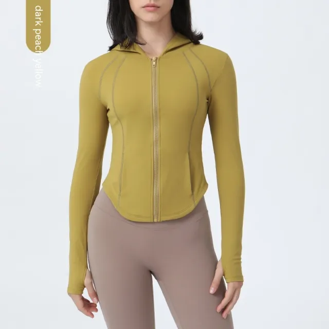 Fleece lined Yoga Clothes Coat Women Dark Yao Huang - Shop at LoveMi
