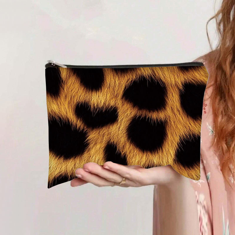 Student Zipper Pencil Case Thickened Cosmetic Clutch Organizer