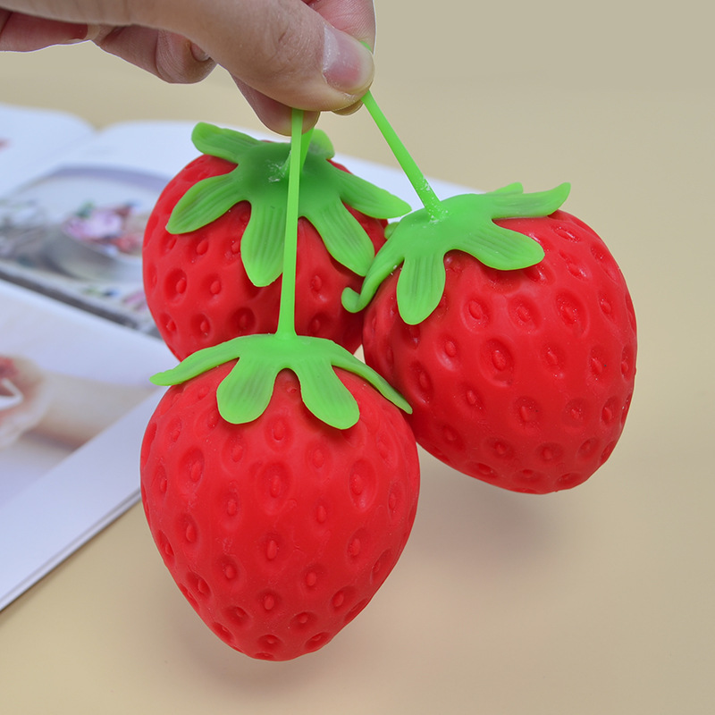 Realistic Strawberry Stress Toy