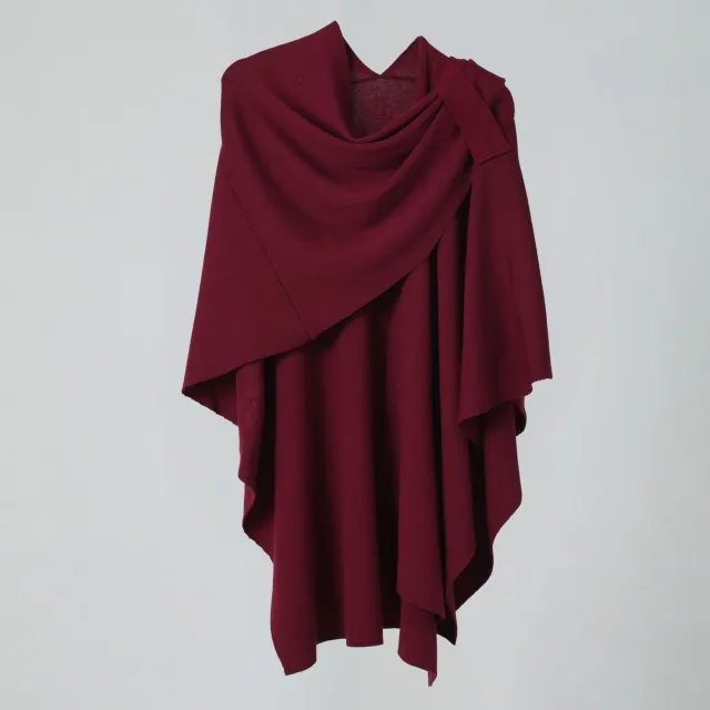 Solid Color Simple Side Strap Shawl Knitted Shoulder Strap Red - Shop at LoveMi
