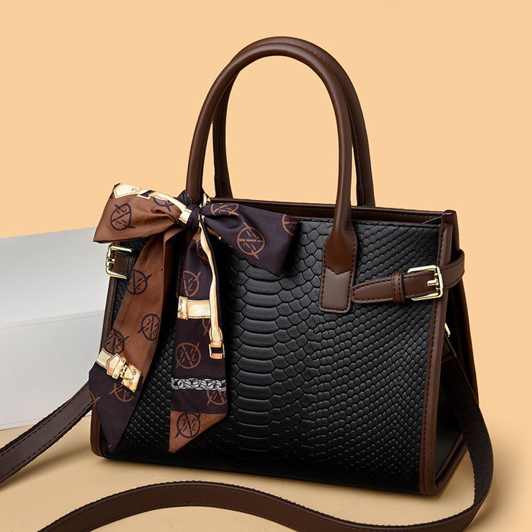 Snake-Print Leather Crossbody Bag, picture 3 of 7