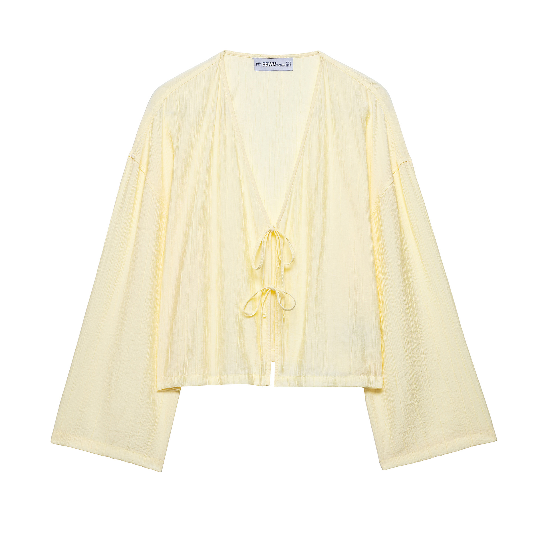 Wrinkle Effect Kimono Coat Shorts Suit