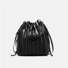 Korean Niche Design Large Capacity Shoulder Messenger Bag For Women - Black - View 1