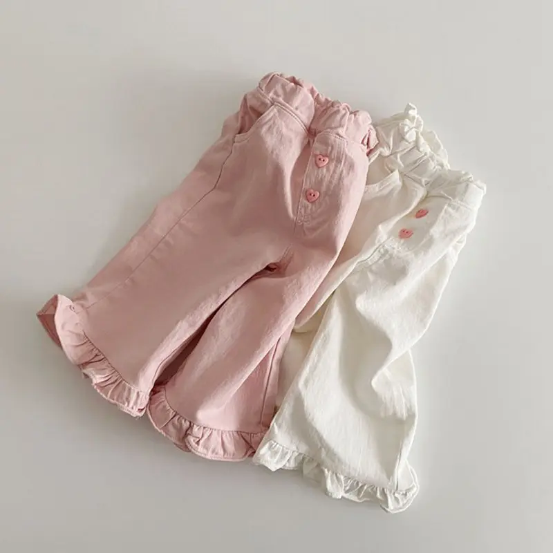 Spring Baby Girls' Retro Wooden Ear Casual