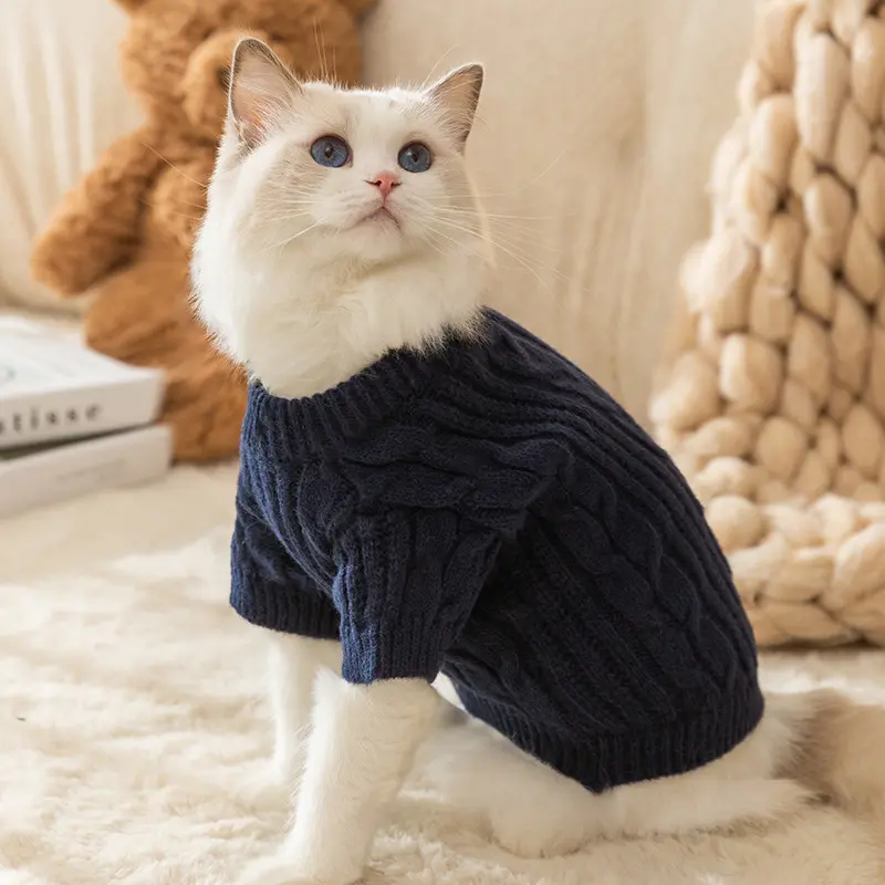 Casual Simple Solid Color Pet Sweater Warm
