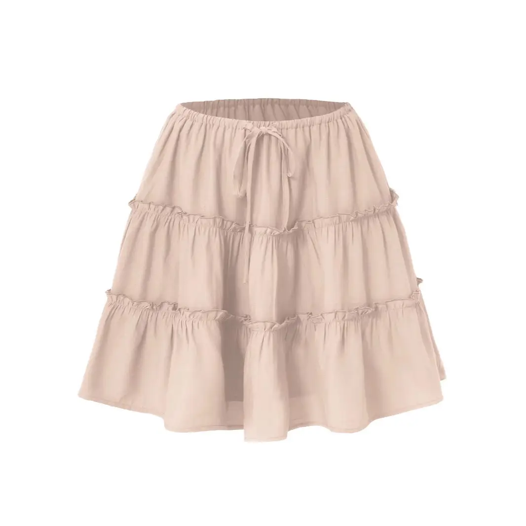 Adjustable Short Skirt With A No-bulge Inner Lining