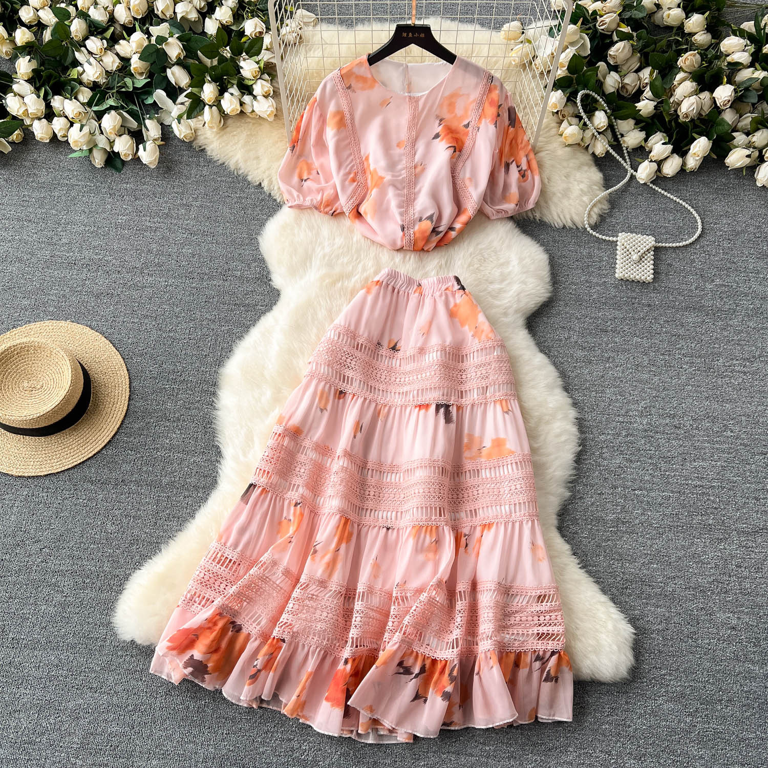 Women's Fashion Versatile Top Skirt Suit