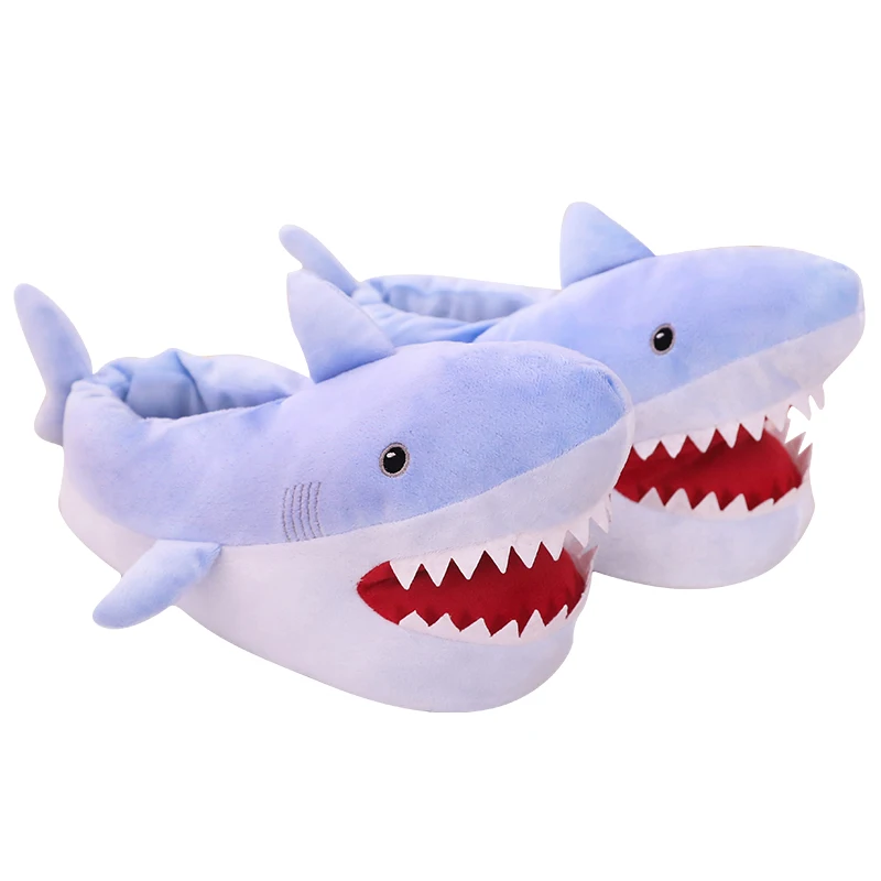 Title 1, Cartoon shark cotton slippers for comfortable h...