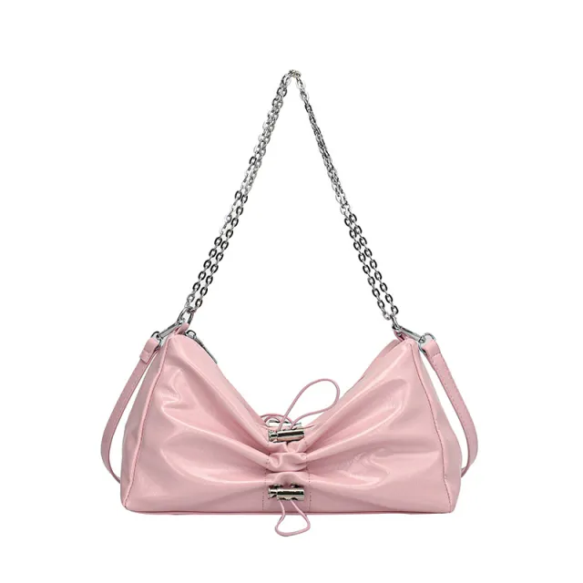 High grade Waist Bag Silver Underarm Bag Shoulder Crossbody Pink - Shop at LoveMi