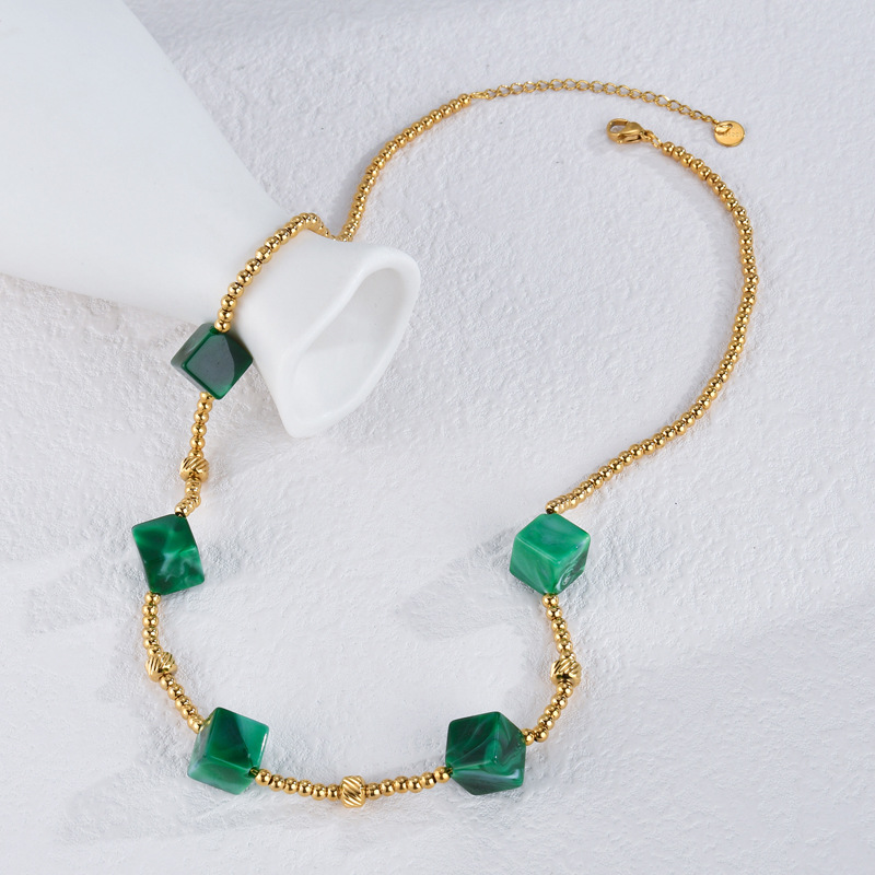 Square Women's Stainless Steel Dopamine Necklace