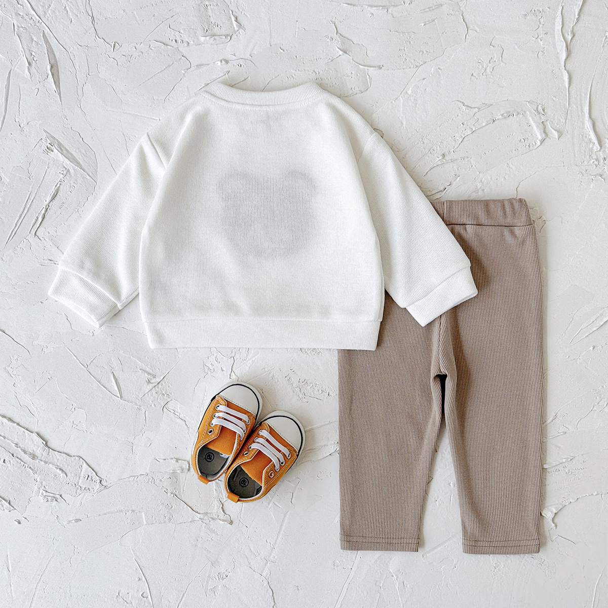 INS Unisex Baby Bear Print Long-sleeve Hoodie And Sweatpants Set For Springautumn