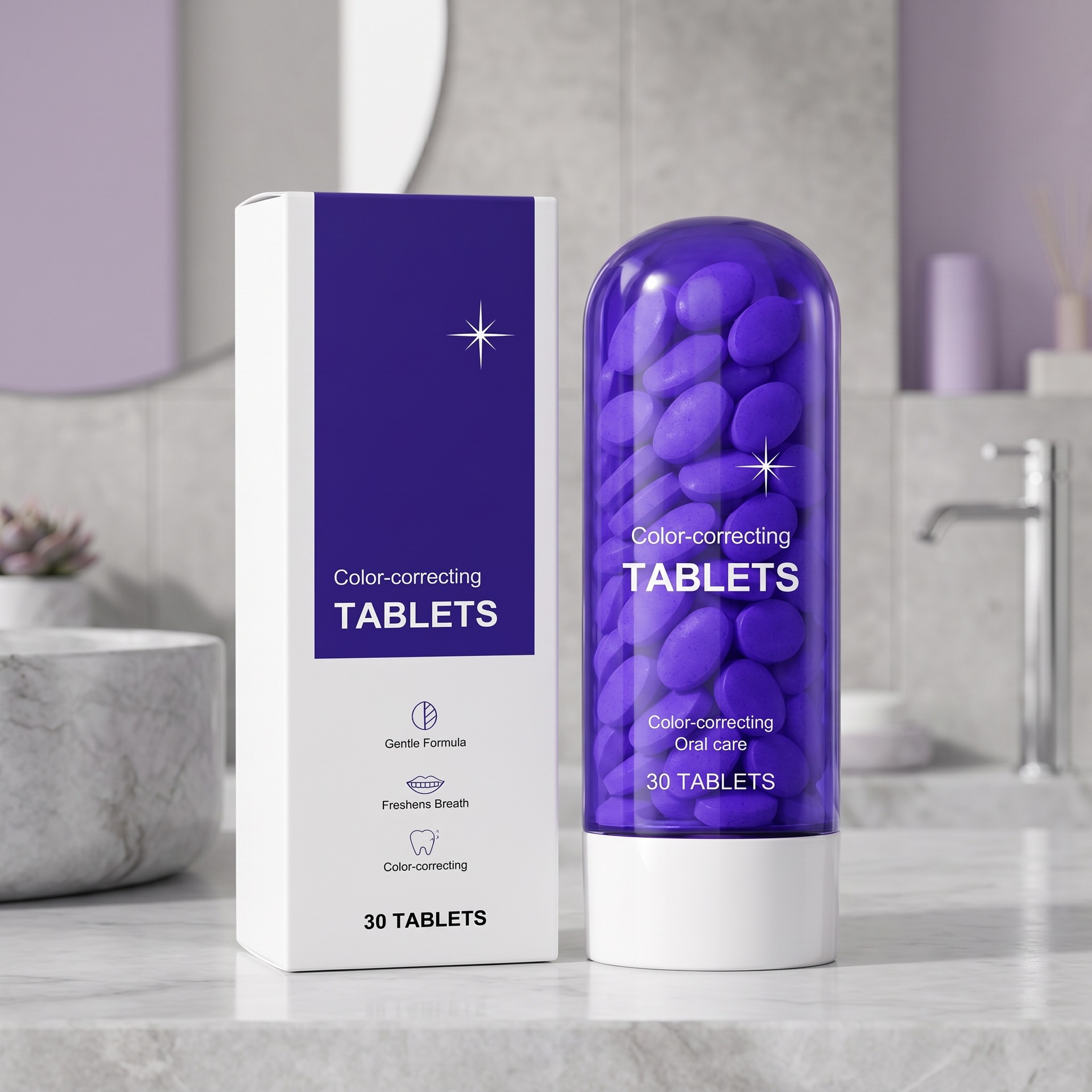 Mint-Refresh Care Tooth-Cleaning Toothpaste Tablets