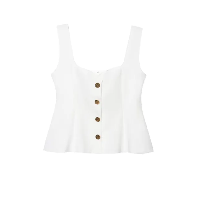 Women's Elastic Tank Top White - Shop at LoveMi