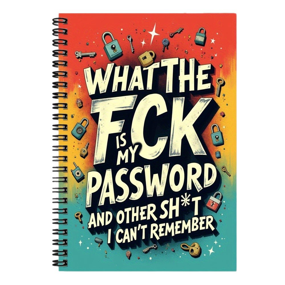 Password Notebook Notepad Coil Notebook 6