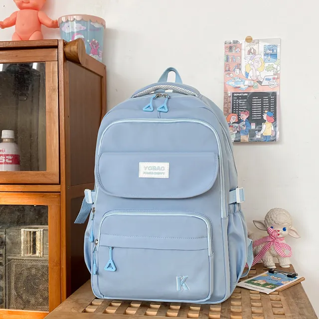 Capacity Waterproof Casual University Style Backpack Blue - Shop at LoveMi