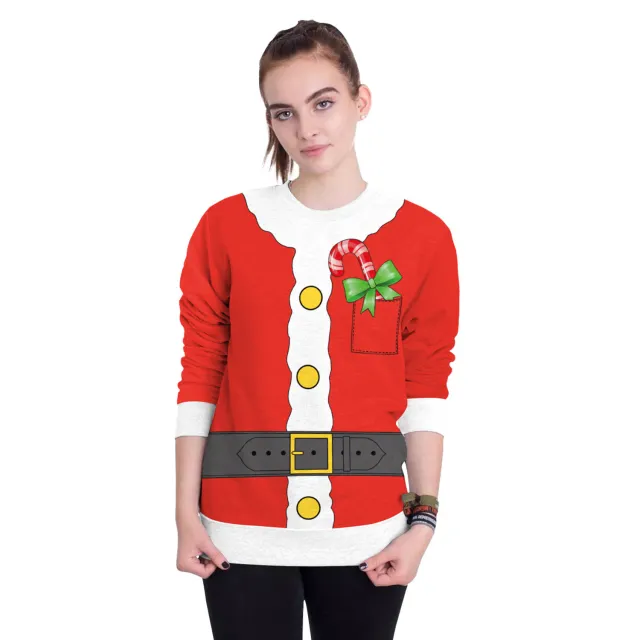 Women's Christmas 3D Digital Printed Pullover Sweatshirt Swys039 M - Shop at LoveMi