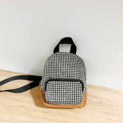 Women's Mini Diamond Rhinestone Crossbody Backpack - Yellow - View 1