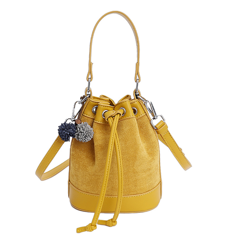 Drawstring Handle All-Match Bucket Bag For Women
