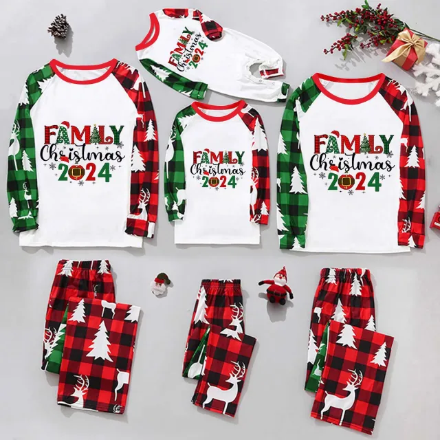Parent Child Christmas Homewear Suit Plaid Stitching Printing Jjf1538895 Dad Xl - Shop at LoveMi