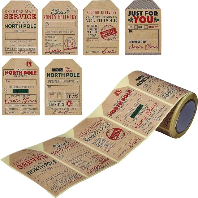 200 Stickersroll Stickers Christmas Holiday Decoration Gifts 125A Kp247 - Shop at LoveMi