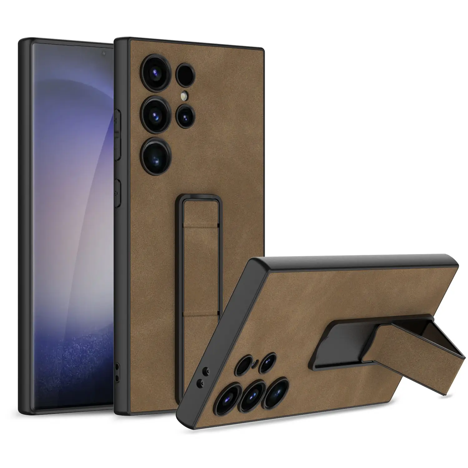 S24ultra Folding Bracket Phone Case Drop-resistant S24plus Hard Case