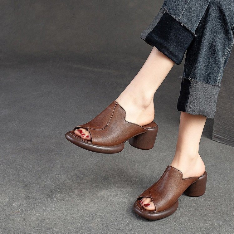 Fashionable New-style Thick-soled Retro Womens Slippers — photo 1