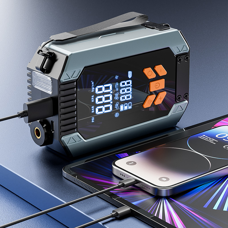 Gonfleur sans fil + démarreur de secours — 120 W voiture 5