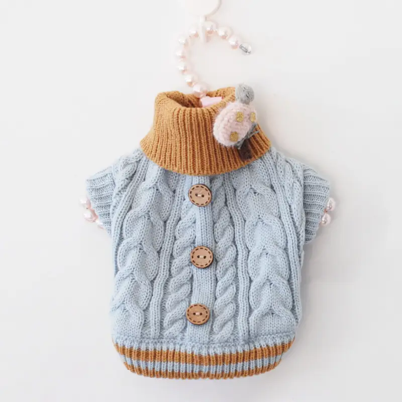 Pet Dog Fashion Sweet Button Sweater