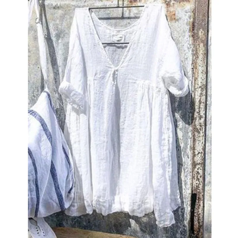 Women's Casual Printed V-neck Long Sleeve Top - H-Xxxl