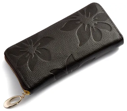 Top Layer Cowhide Women's Wallet Long Wallet Brown - Shop at LoveMi