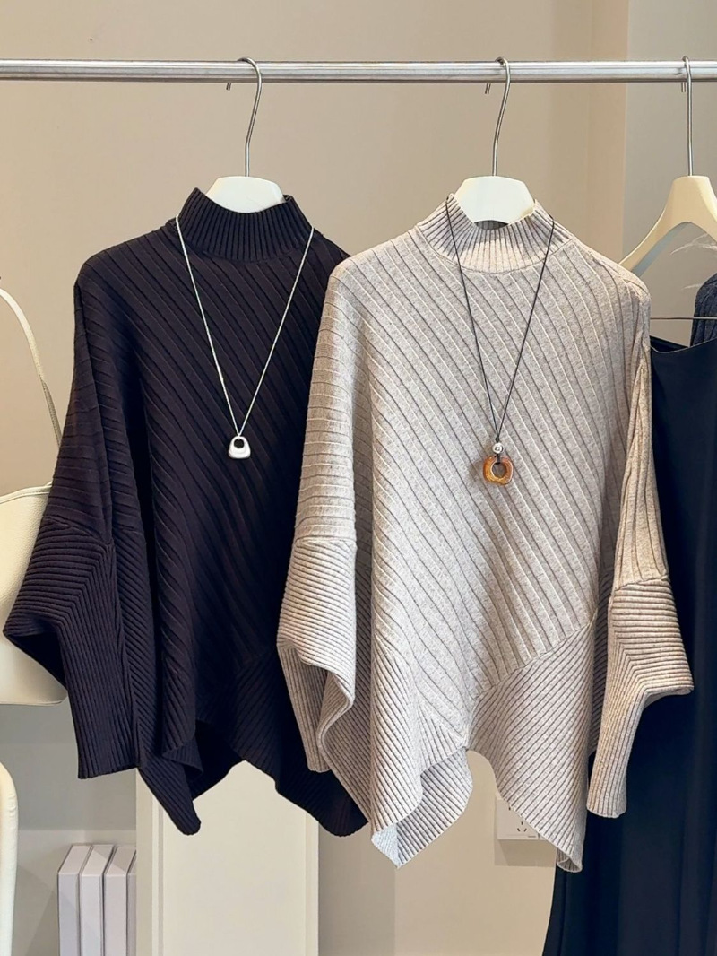 Women's batwing knit sweater supplier image 13