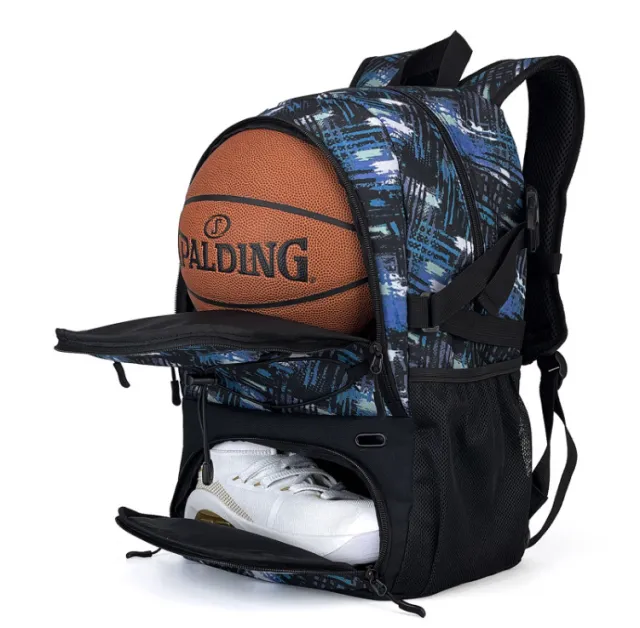Basketball Football Backpack Boys And Girls Sports Training Blue - Shop at LoveMi