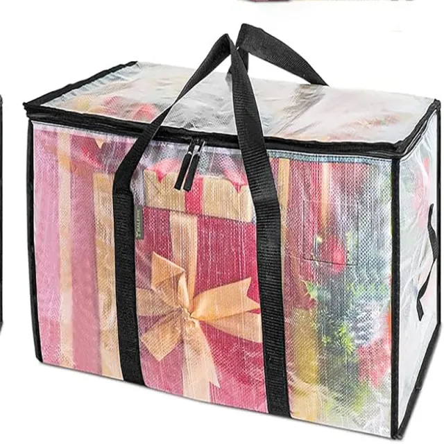 Waterproof Luggage Moving Dustproof Storage Bag Transparent Black Portable 1Pc - Shop at LoveMi