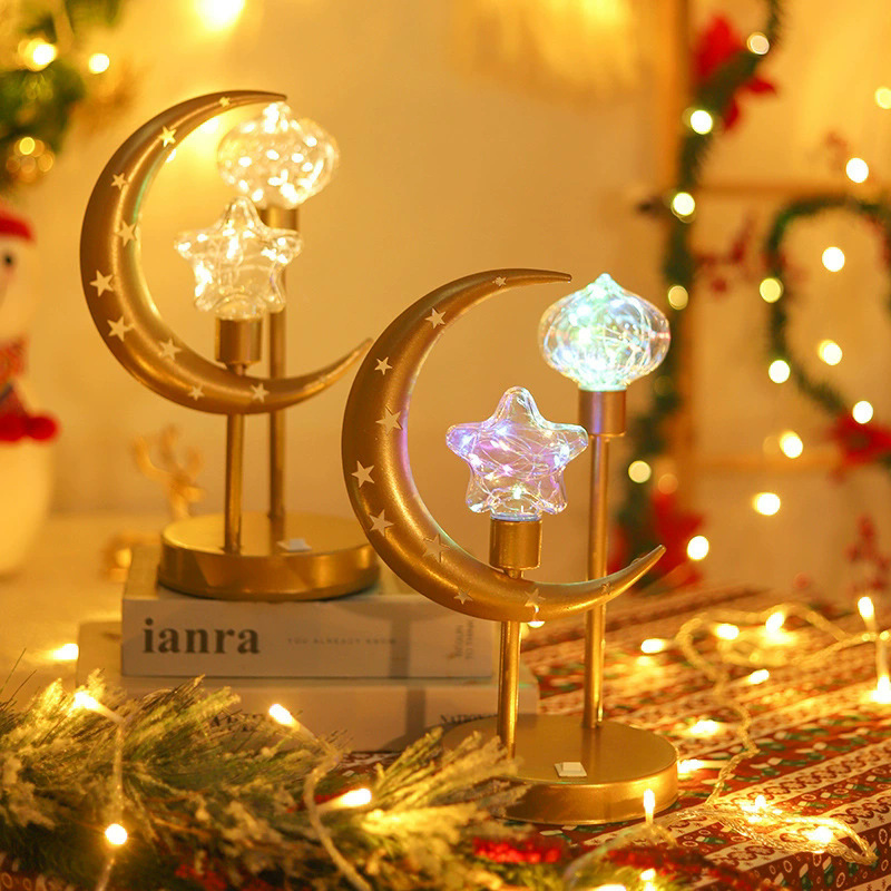 Christmas LED Double-Headed Star And Moon Light