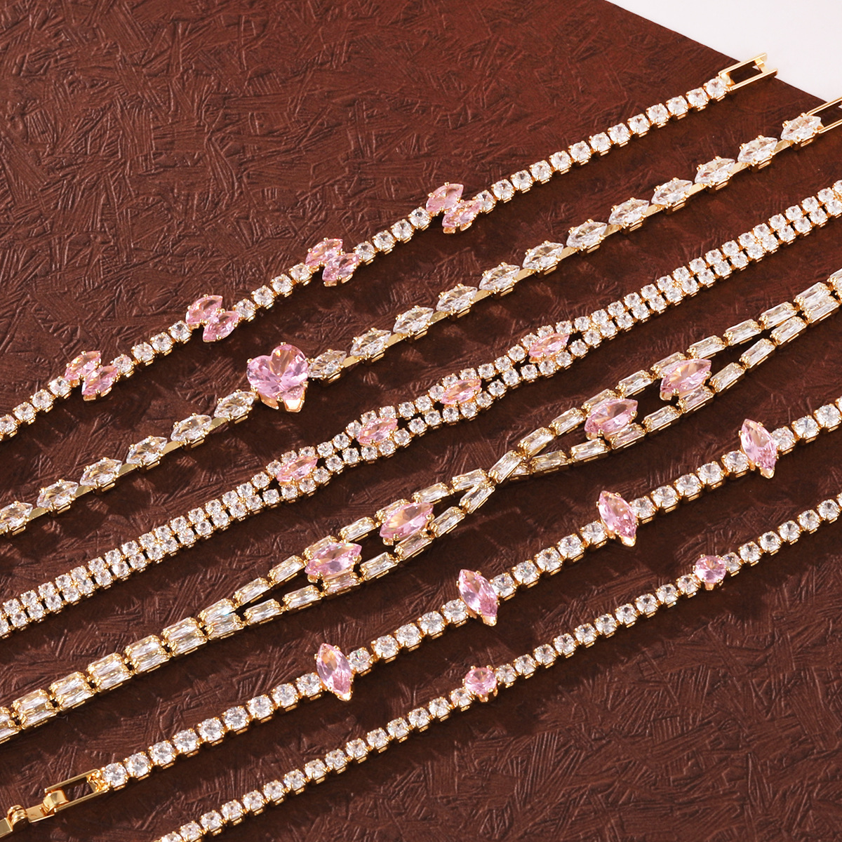 New Arrival High-End Zircon Bracelet With Real Gold Plating