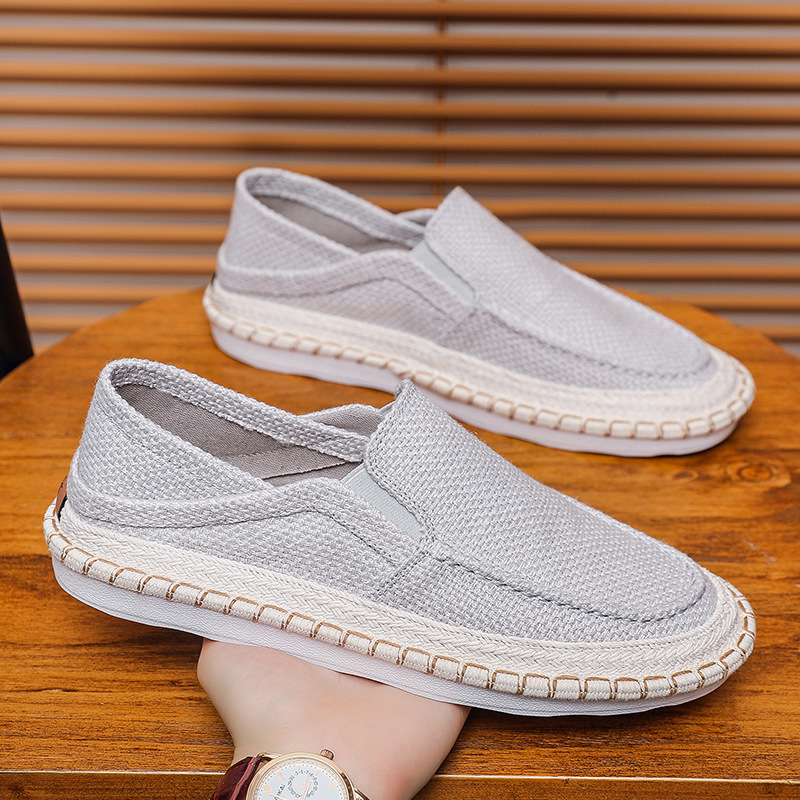 Mens Casual Loafers Traditional Beijing-style Breathable Canvas Shoes