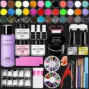 Acrylic Powder Crystal Liquid White French Nail Tip 42 Colors Dance Suits Bottom Rubber Seal Layers view 3