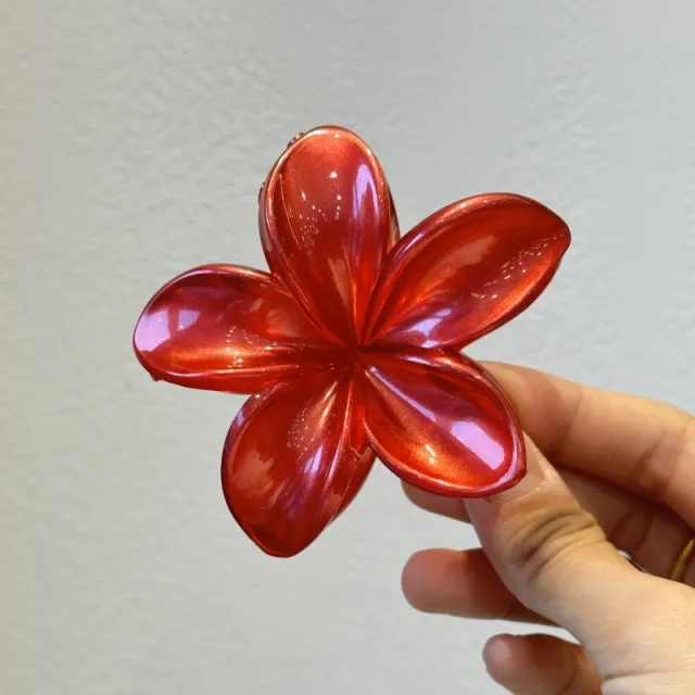 Christmas Barrettes Plumeria Rubra Grip Loose Clip Red - Shop at LoveMi