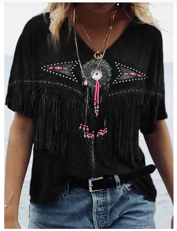 Women's V neck Short sleeved Summer Lypv002 - Shop at LoveMi