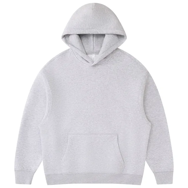Loose fitting Large Size Plus Velvet Thickened Hooded Sweatshirt Sports Gray - Shop at LoveMi