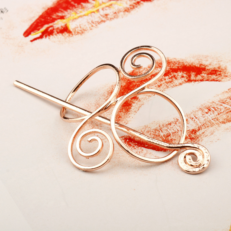 Title 9, European and American simple metal hairpin