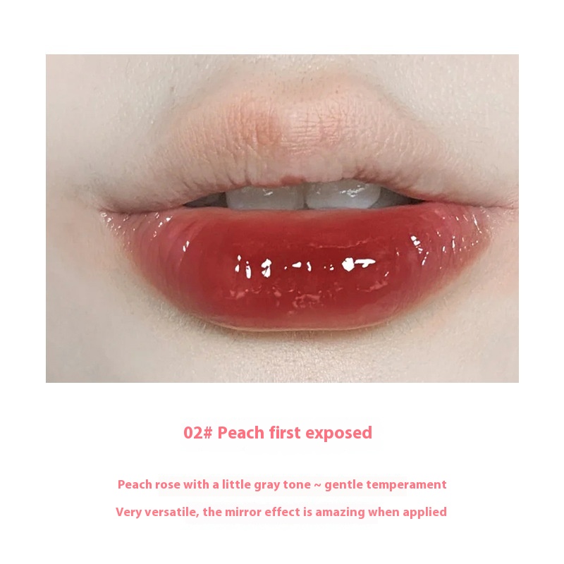 Bottle Mirror Lip Gloss Water Gloss 02Peach Initial Dew - Shop at LoveMi