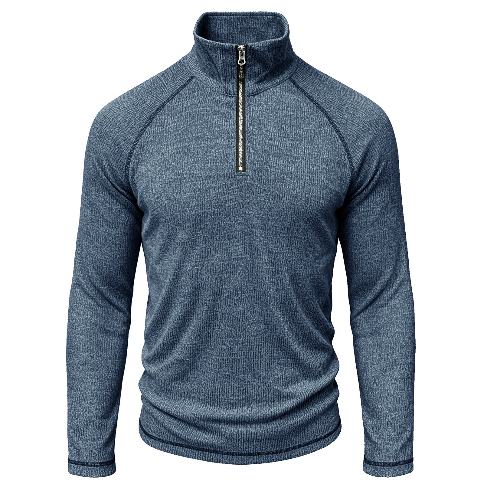 Men's zip-up turtleneck top