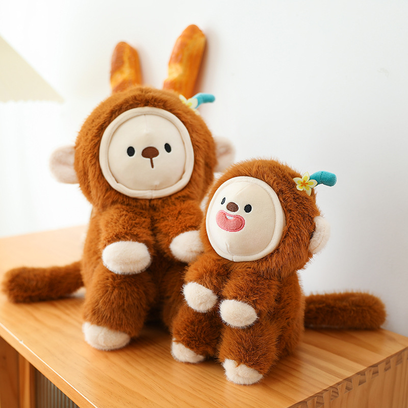 Influencer Face-changing Monkey Plush Toy With Cute Expressions