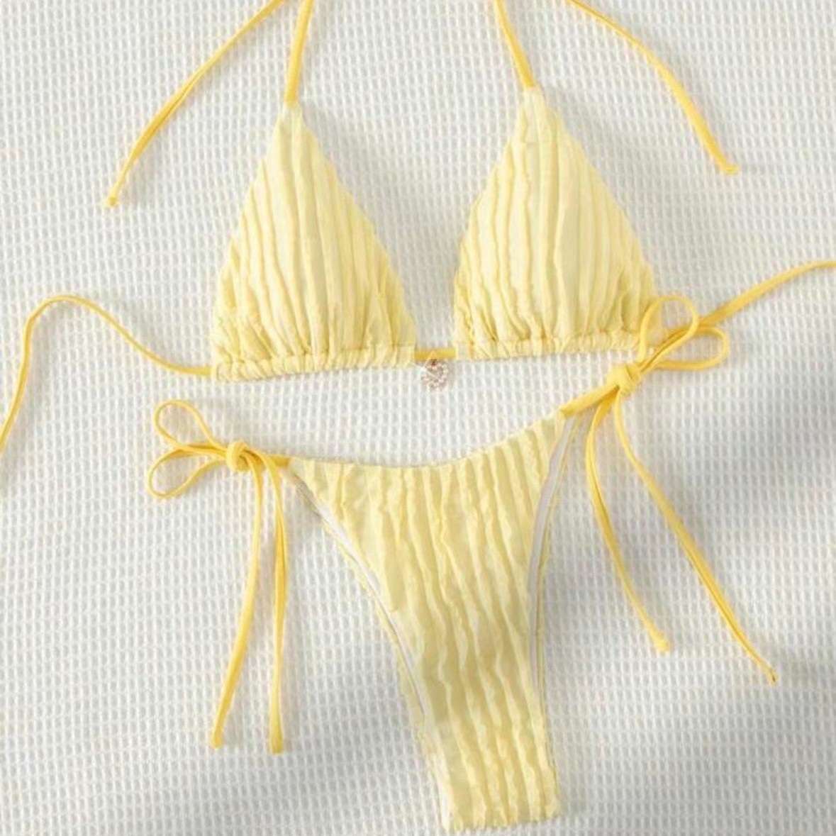 Striped Straps Sexy Bikini For Beach Vacation