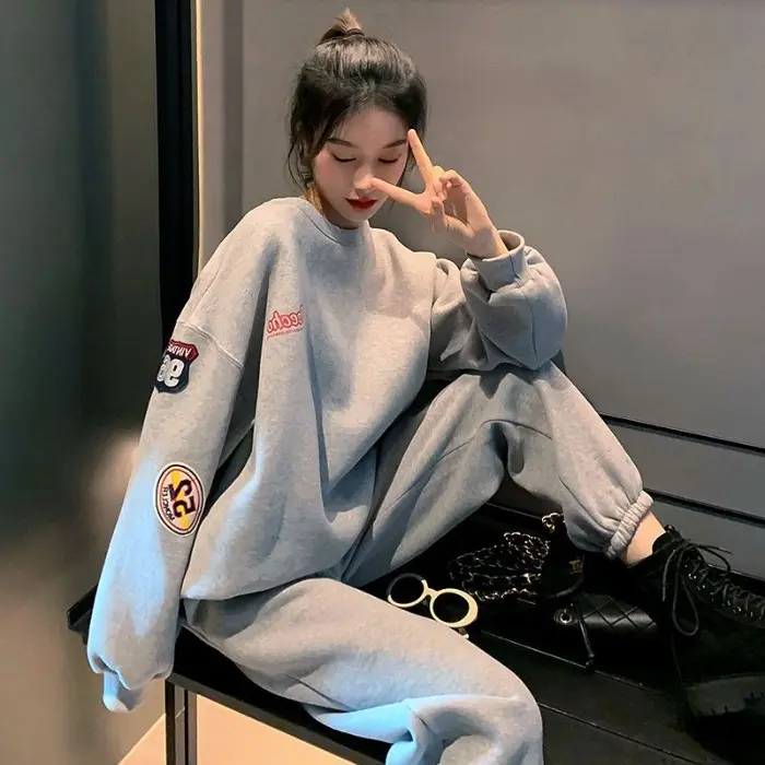 Womens Loose-Fit Casual Two-Piece Sweater Set