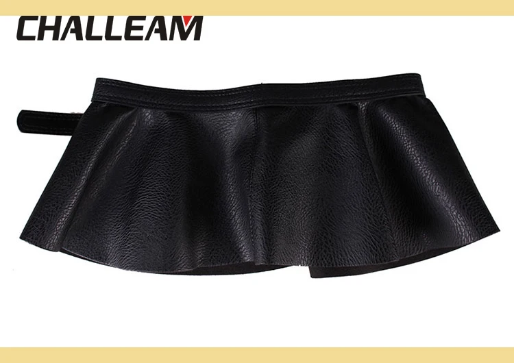 Title 6, Ruffled Black Extra-Wide Waist Belt Skirt