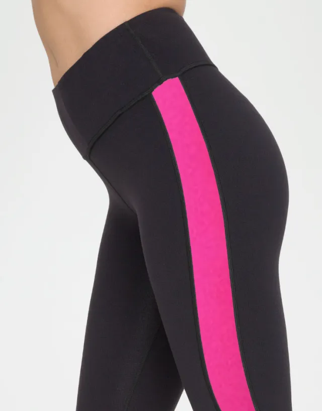 Fitness Leggings Leather Strap Stitching Nine Points Yoga Pants Red - Shop at LoveMi