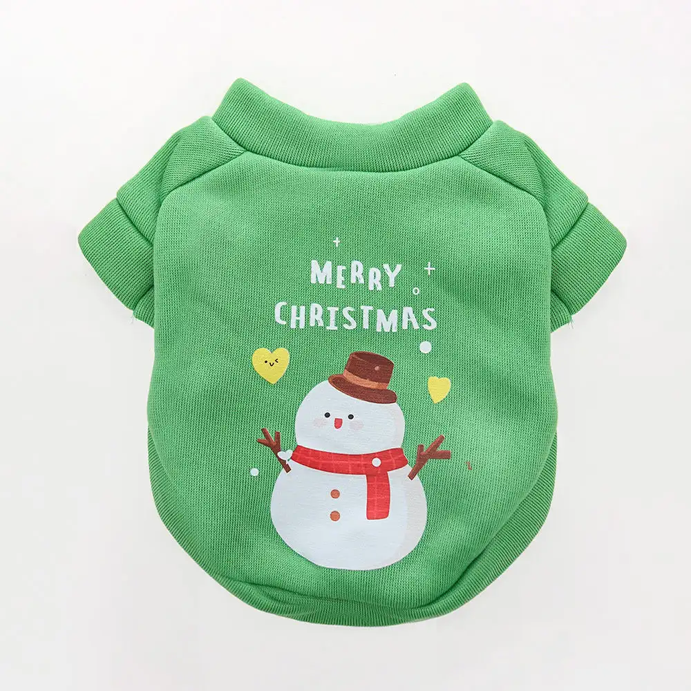 Warm-keeping And Cold-proof Fleece-lined Pet Crew Neck Sweater