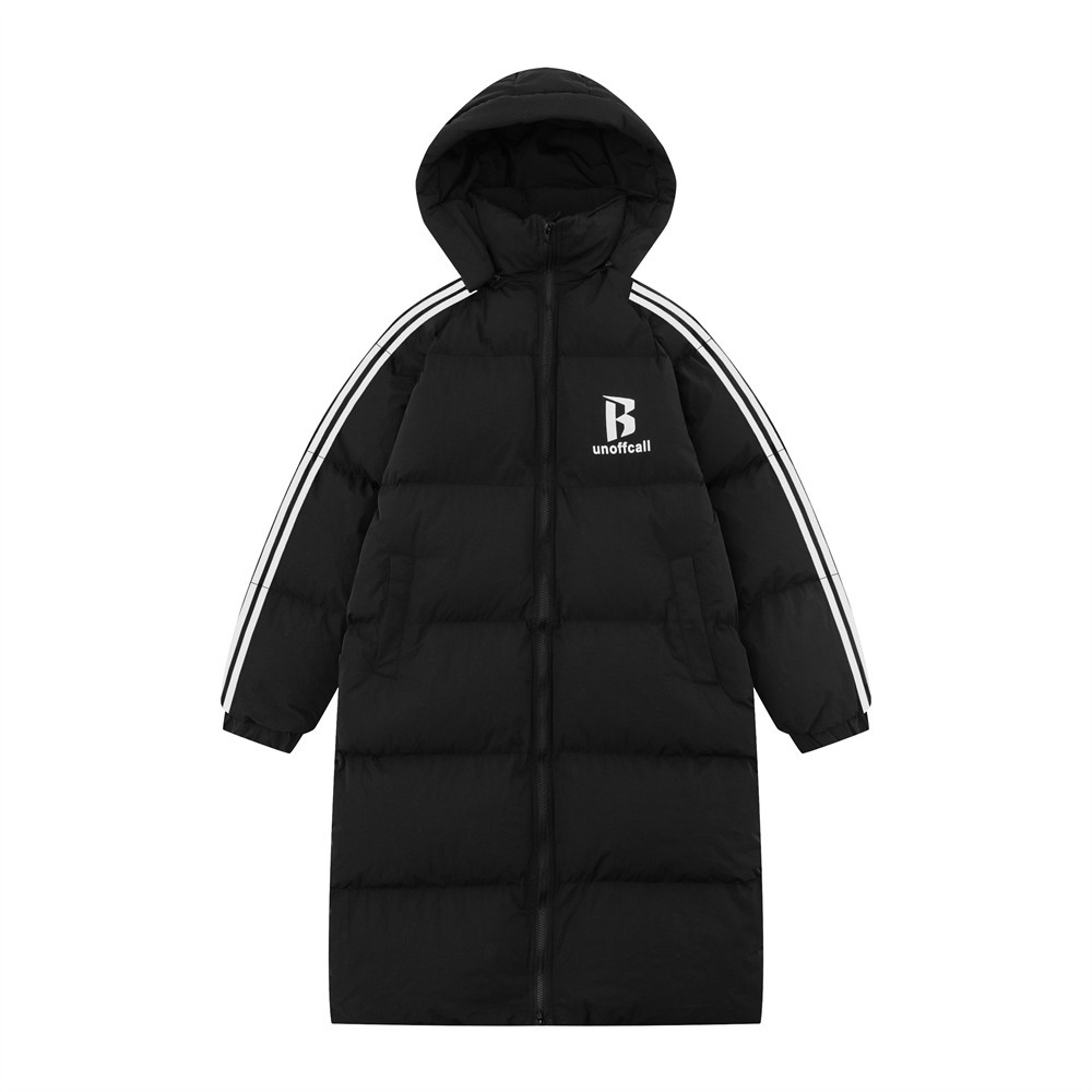 Long Below The Knee Hooded Cotton Jacket Male - Image 3